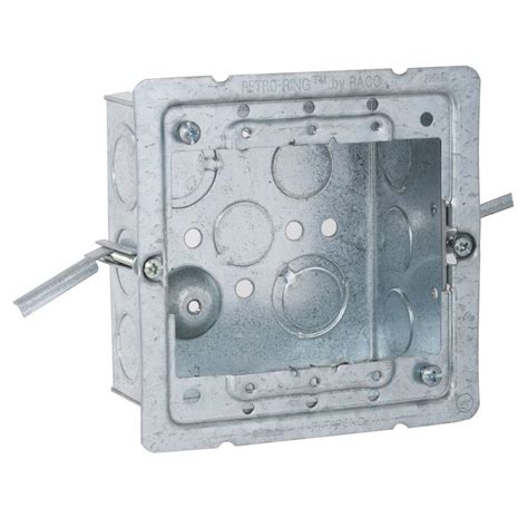 home depot double gang old work receptacle metal box|double gang metal box.